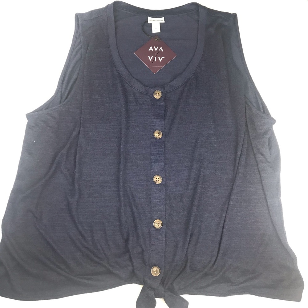 ✨NWT Navy Button Down Tank